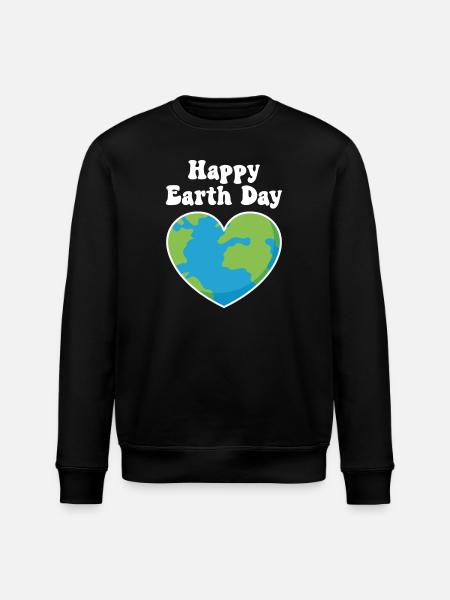 Happy Earth Day - Stanley/Stella ROLLER Unisex Organic Sweatshirt - black