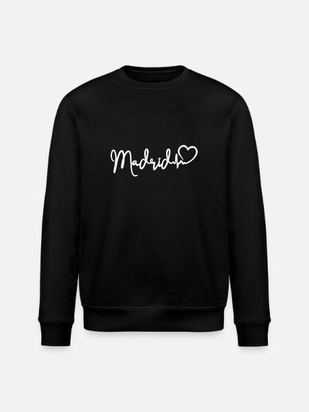 Madrid Heartbeat Spain Madrid - Stanley/Stella ROLLER Unisex Organic Sweatshirt - black