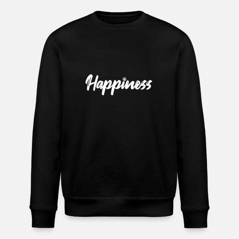 Happiness Peace - Stanley/Stella ROLLER Unisex Organic Sweatshirt - black