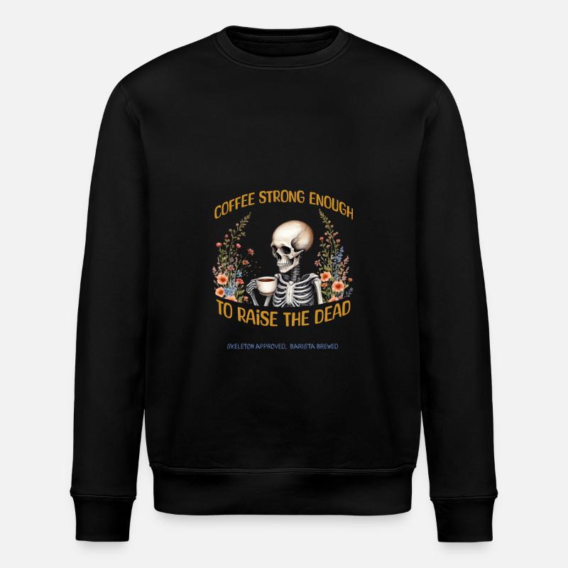 Starkes Kaffee-T-Shirt-Design - Stanley/Stella Unisex Bio-Sweatshirt ROLLER - Schwarz