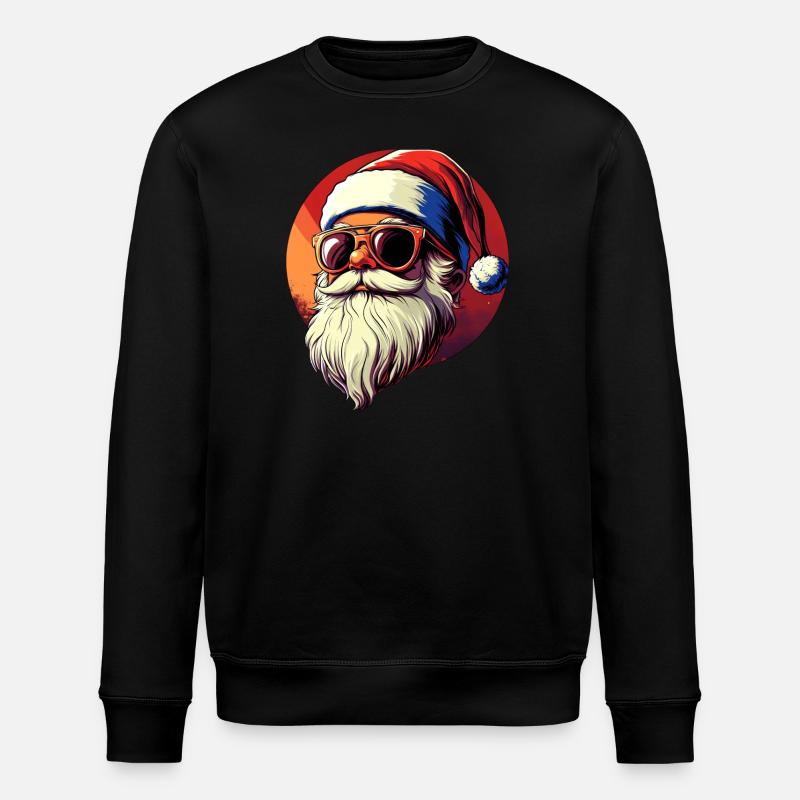 Cooler Weihnachtsmann - Stanley/Stella Unisex Bio-Sweatshirt ROLLER - Schwarz