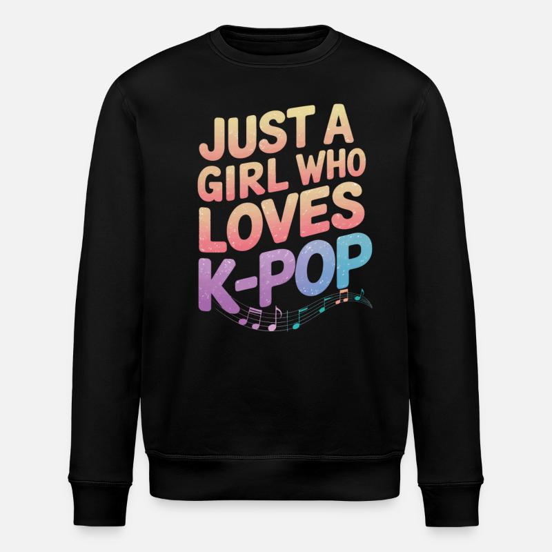 K-Pop Music Korean Pop - Stanley/Stella ROLLER Unisex Organic Sweatshirt - black