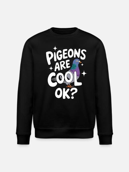 Taube Tauben Tier Vogel - Stanley/Stella Unisex Bio-Sweatshirt ROLLER - Schwarz
