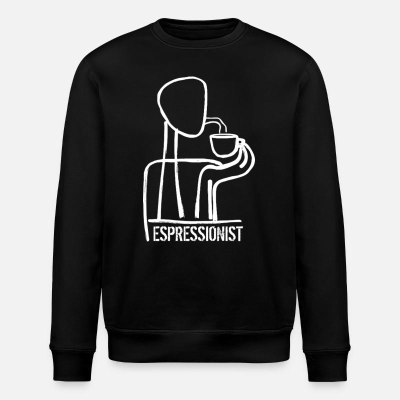 Espressionist - Espresso - Kaffee trinken - Stanley/Stella Unisex Bio-Sweatshirt ROLLER - Schwarz