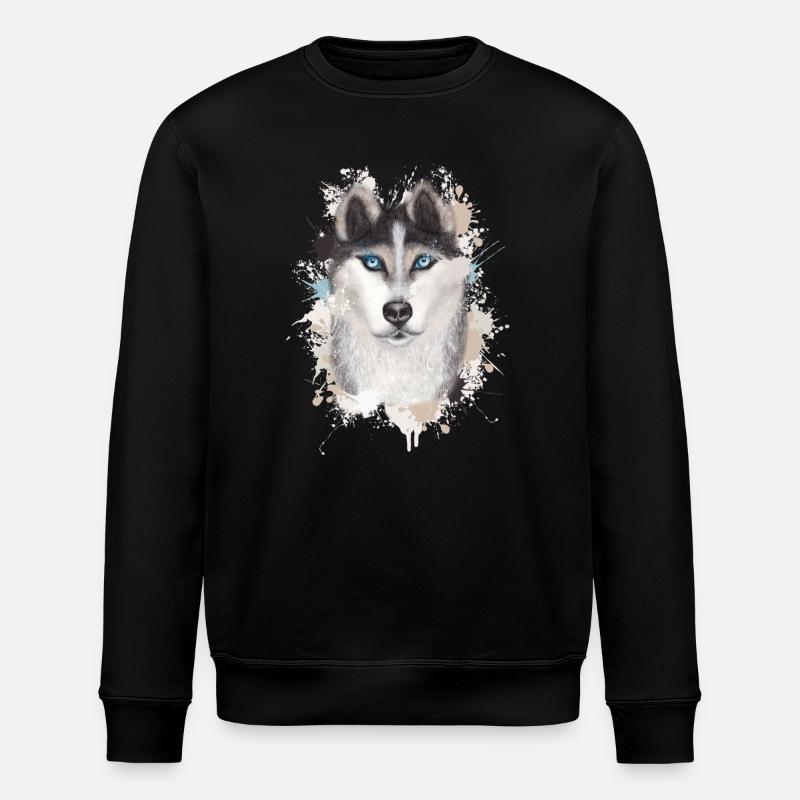 Wolf - Stanley/Stella Unisex Bio-Sweatshirt ROLLER - Schwarz