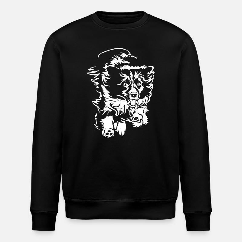 Border Collie "Black Edition" - Stanley/Stella Unisex Bio-Sweatshirt ROLLER - Schwarz