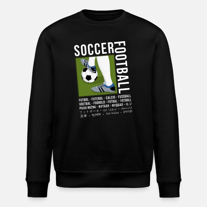 Football dans différentes langues - Sweat bio ROLLER Stanley/Stella Unisexe - noir