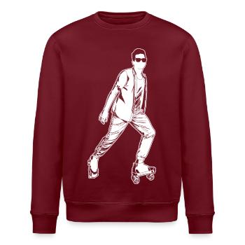 Rollschuhläufer - Stanley/Stella Unisex Bio-Sweatshirt ROLLER - Burgunderrot - Vorne - Nik (191cm)