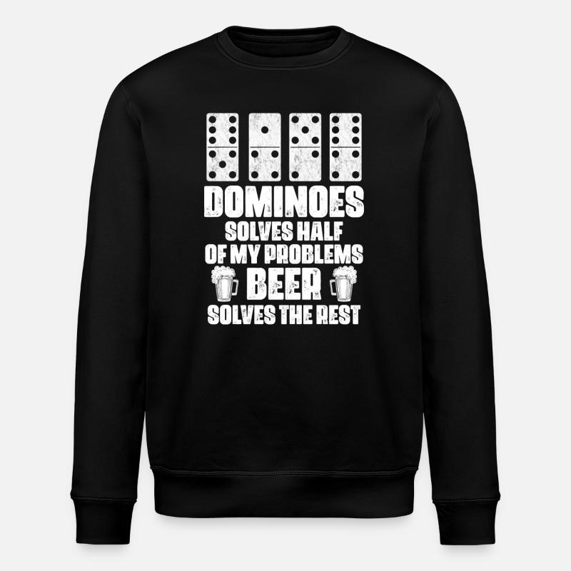 Domino Spiel Design - Stanley/Stella Unisex Bio-Sweatshirt ROLLER - Schwarz