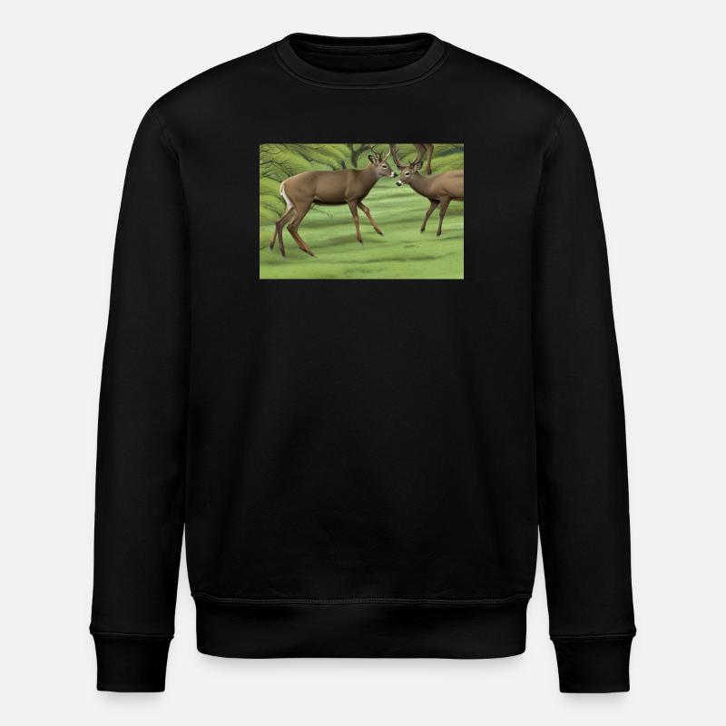 Deer deer - Stanley/Stella ROLLER Unisex Organic Sweatshirt - black