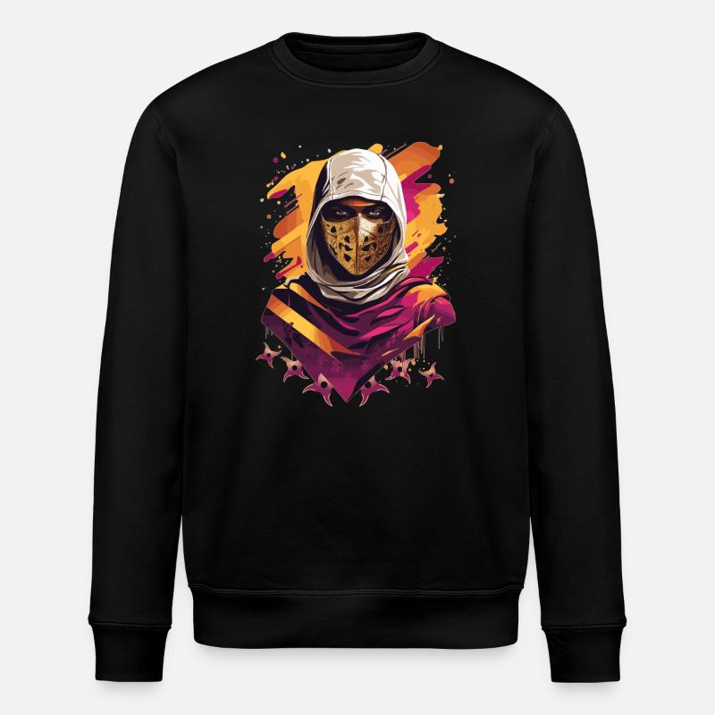 Ninja Samurai Krieger - Stanley/Stella Unisex Bio-Sweatshirt ROLLER - Schwarz