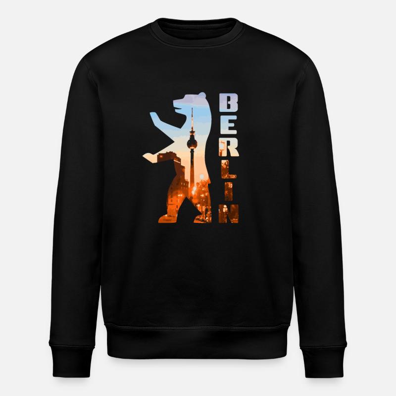 Silhouette d’ours de Berlin - Sweat bio ROLLER Stanley/Stella Unisexe - noir