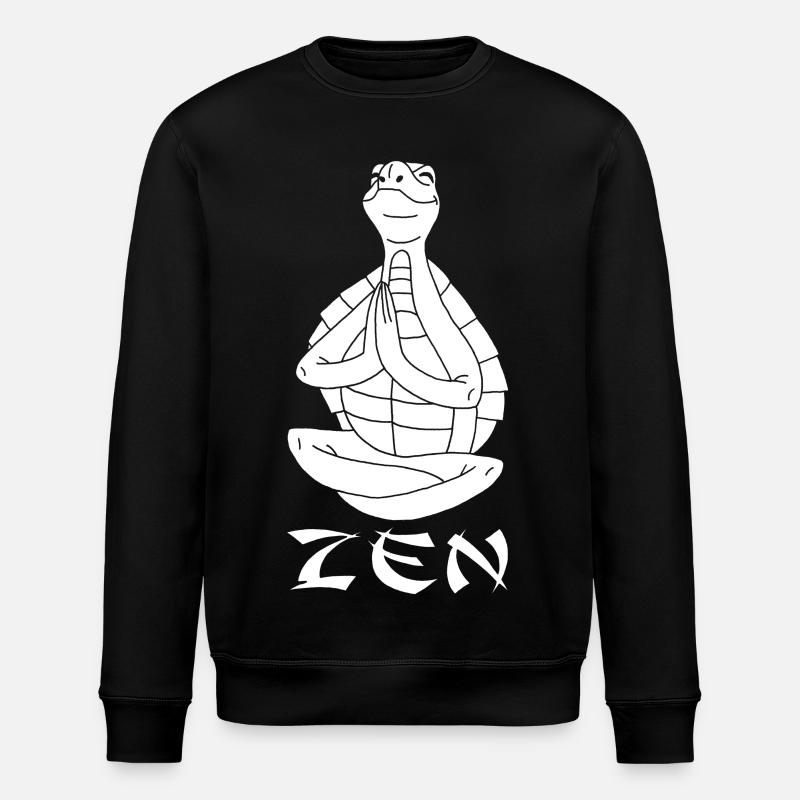 Yogi Schildkröte (Weiß) - Stanley/Stella Unisex Bio-Sweatshirt ROLLER - Schwarz