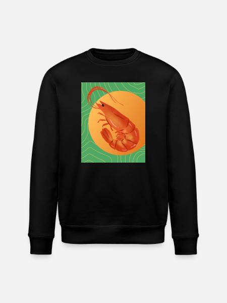 Maximalist Shrimp - Stanley/Stella ROLLER Unisex Organic Sweatshirt - black