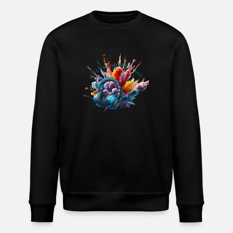 Farbiges Hören - Stanley/Stella Unisex Bio-Sweatshirt ROLLER - Schwarz