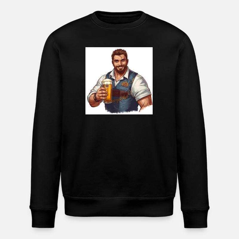 Bierheld im Trachtenlook - Stanley/Stella Unisex Bio-Sweatshirt ROLLER - Schwarz