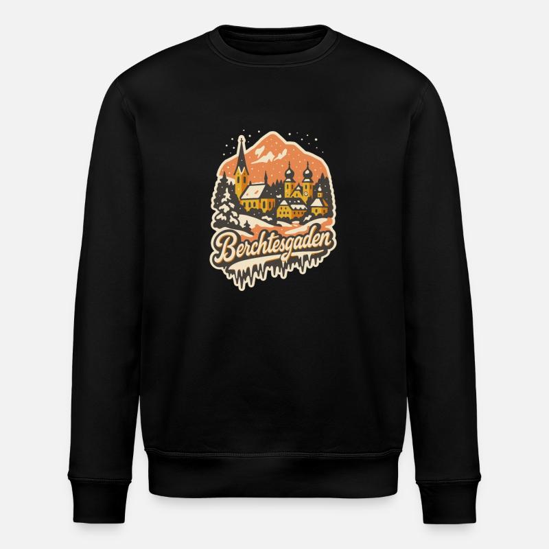Berchtesgaden Winterzauber  - Stanley/Stella Unisex Bio-Sweatshirt ROLLER - Schwarz
