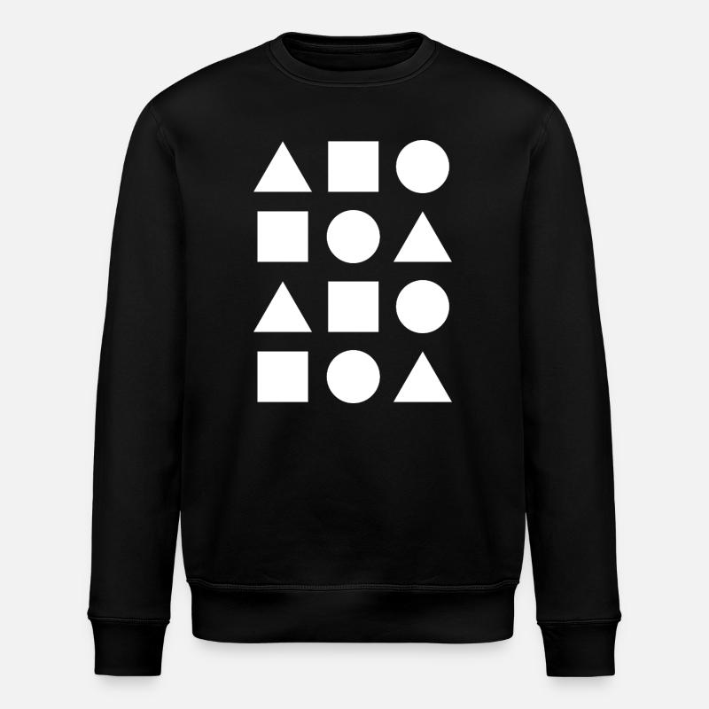 Grille géométrique de formes - Sweat bio ROLLER Stanley/Stella Unisexe - noir