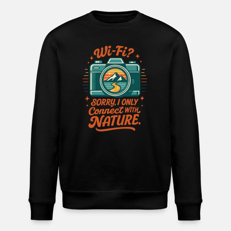 Natur statt WLAN - Stanley/Stella Unisex Bio-Sweatshirt ROLLER - Schwarz