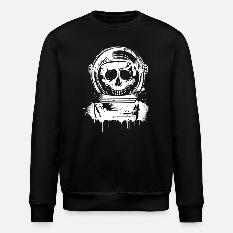 Grungy Astronauts Skull Graffiti - Stanley/Stella ROLLER Unisex Organic Sweatshirt - black