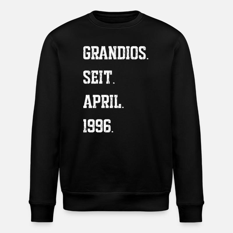Birthday April 1996 - Stanley/Stella ROLLER Unisex Organic Sweatshirt - black