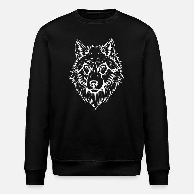 Tête de Loup Blanc - Sweat bio ROLLER Stanley/Stella Unisexe - noir