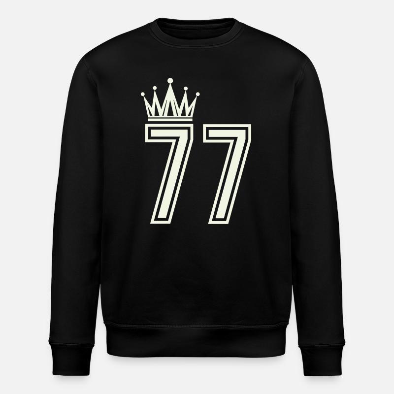Royal 77 Digits - Stanley/Stella ROLLER Unisex Organic Sweatshirt - black