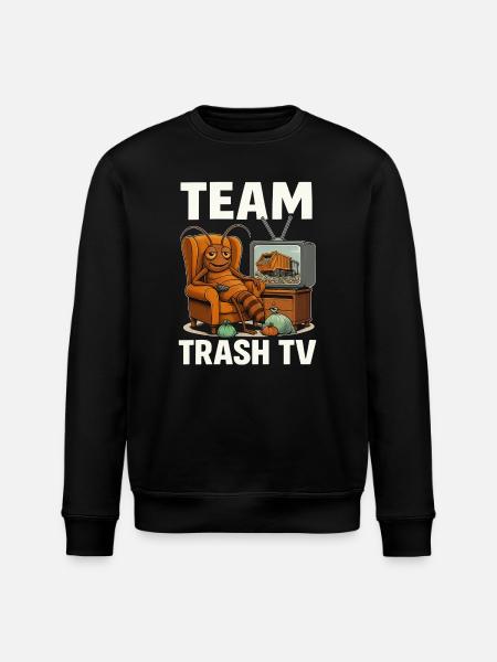 Team Trash TV - Stanley/Stella ROLLER Unisex Organic Sweatshirt - black