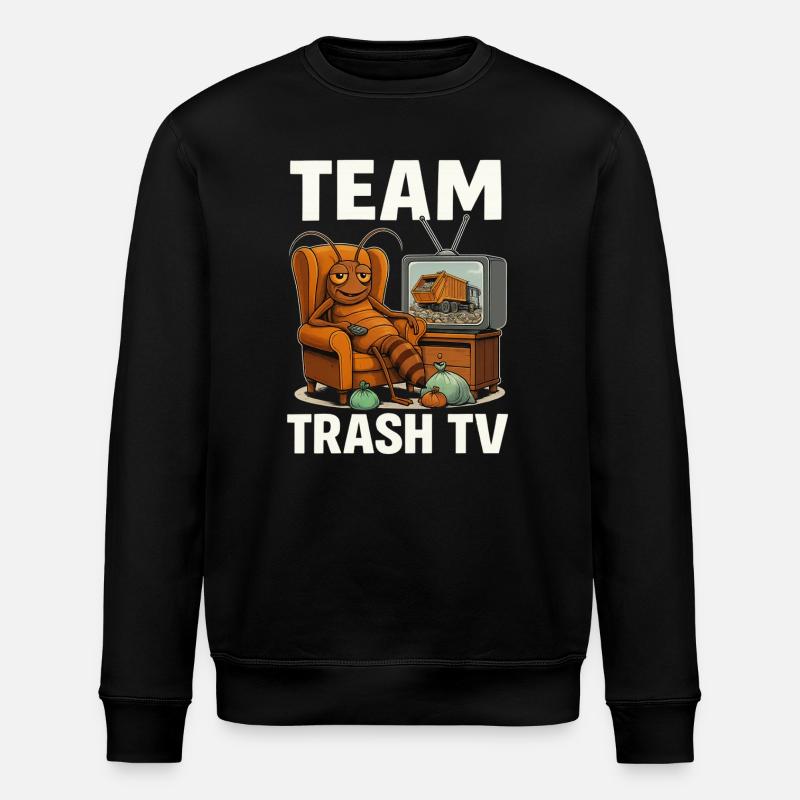 Team Trash TV - Stanley/Stella Unisex Bio-Sweatshirt ROLLER - Schwarz