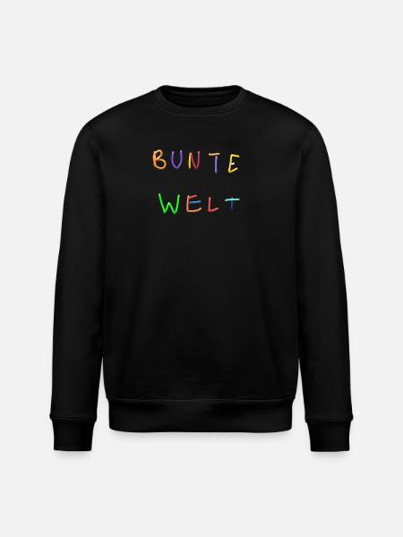 Bunte Welt Buchstabenkunst - Stanley/Stella Unisex Bio-Sweatshirt ROLLER - Schwarz