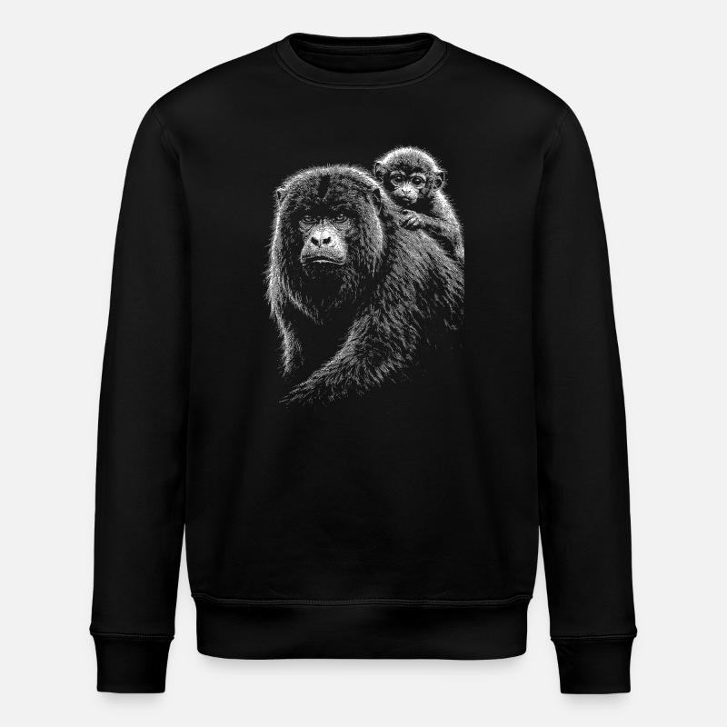 Brüllaffe - Stanley/Stella Unisex Bio-Sweatshirt ROLLER - Schwarz