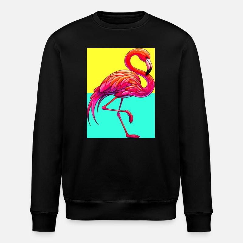 flamingo - Stanley/Stella ROLLER Unisex Organic Sweatshirt - black