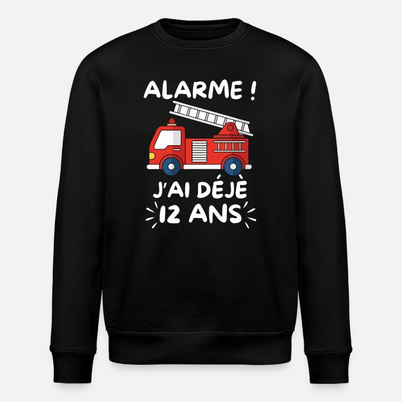 Camion Pompier 12 Ans Anniversaire - Sweat bio ROLLER Stanley/Stella Unisexe - noir