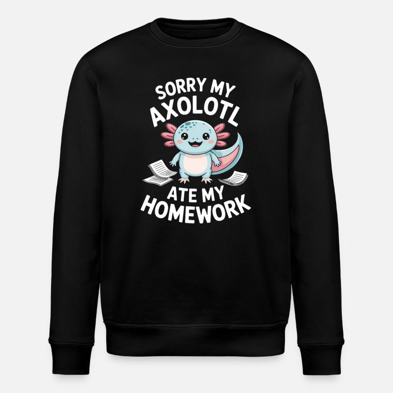 Braquage de devoirs d’Axolotl - Sweat bio ROLLER Stanley/Stella Unisexe - noir