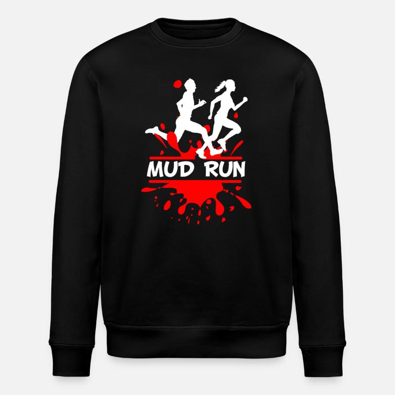 Mud Run Duo – Splash Runner Design - Stanley/Stella Unisex Bio-Sweatshirt ROLLER - Schwarz