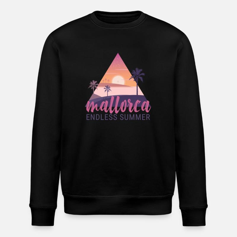 Mallorca Endless Summer Sunset - Stanley/Stella ROLLER Unisex Organic Sweatshirt - black