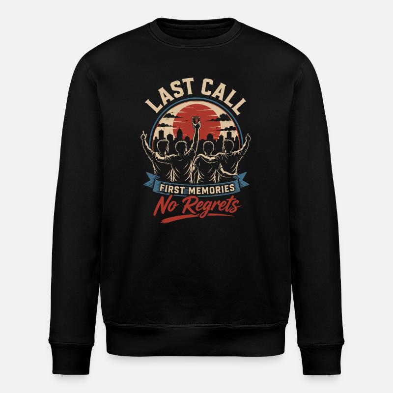 Last Call No Regrets JGA - Stanley/Stella ROLLER Unisex Organic Sweatshirt - black