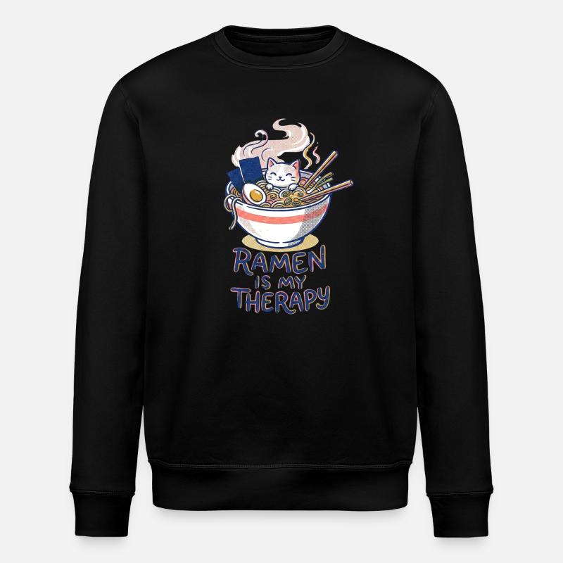 Ramen Therapy - Stanley/Stella ROLLER Unisex Organic Sweatshirt - black