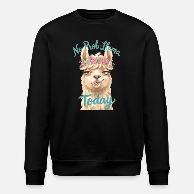 No Prob-Llama Today - Stanley/Stella Unisex Bio-Sweatshirt ROLLER - Schwarz
