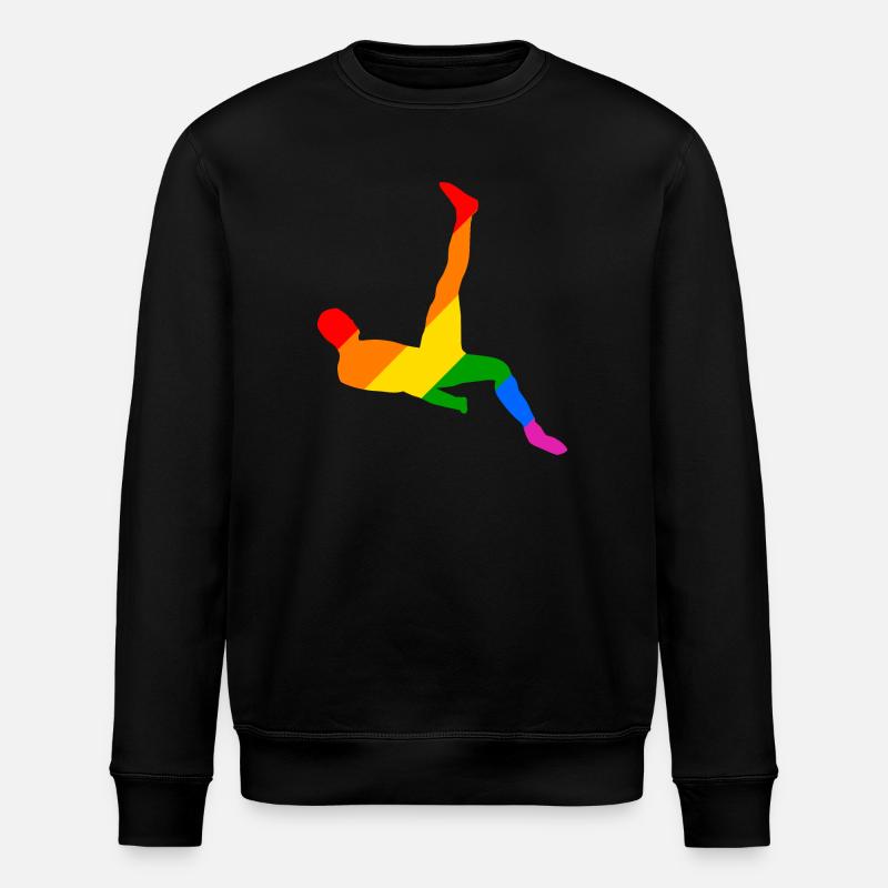 Rainbow Soccer Player - Stanley/Stella Unisex Bio-Sweatshirt ROLLER - Schwarz