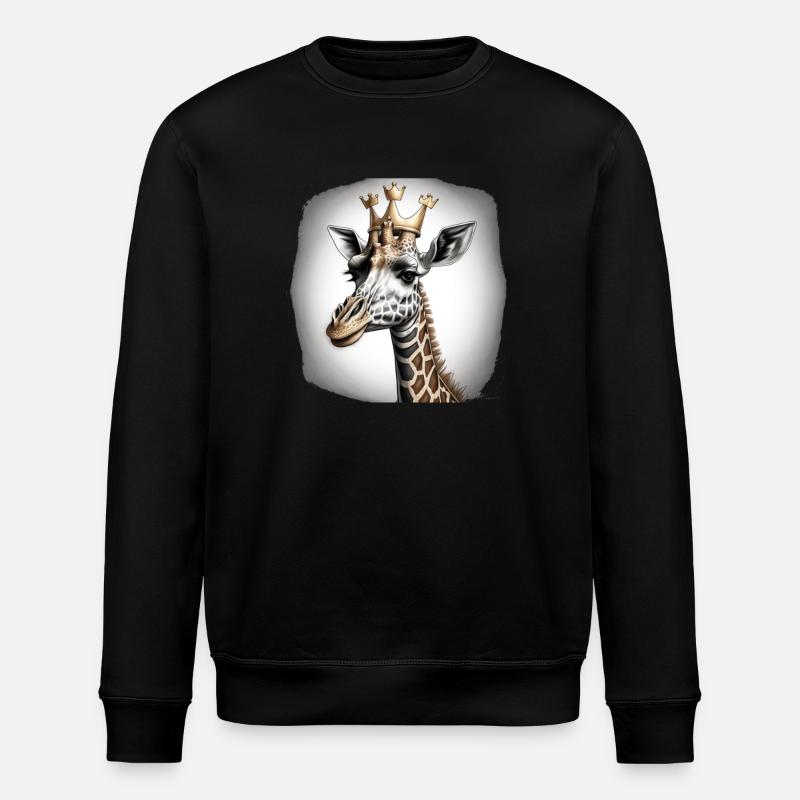 Eine tolle Giraffe - Stanley/Stella Unisex Bio-Sweatshirt ROLLER - Schwarz