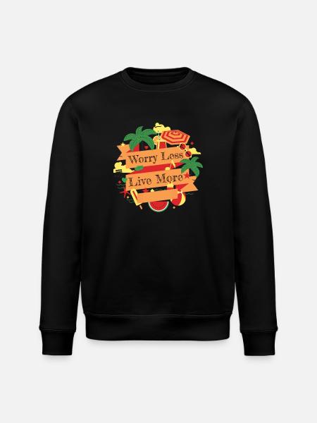 Worry less - Stanley/Stella ROLLER Unisex Organic Sweatshirt - black