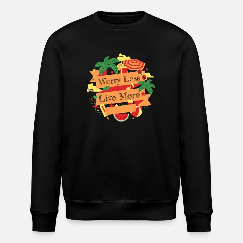 Moins vous inquiéter - Sweat bio ROLLER Stanley/Stella Unisexe - noir