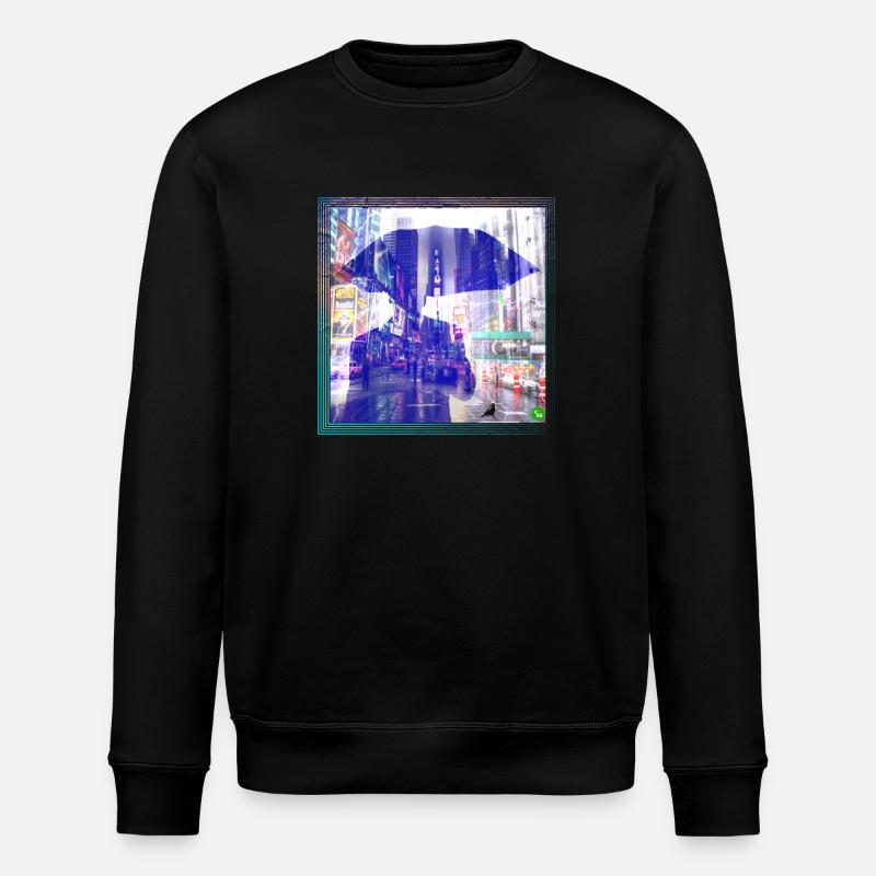 Optical illusions - Stanley/Stella ROLLER Unisex Organic Sweatshirt - black