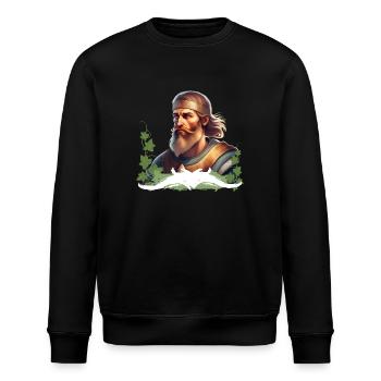 Warrior - Medieval Germanic - Stanley/Stella ROLLER Unisex Organic Sweatshirt - black - Front - Nik (191cm)