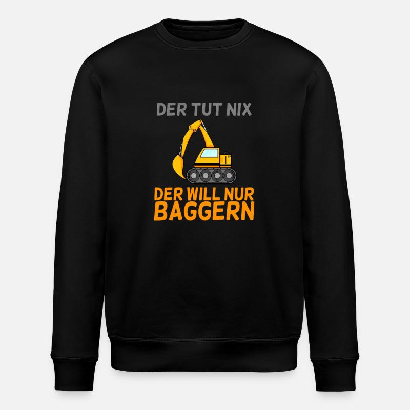 Bagger Baggern - Stanley/Stella Unisex Bio-Sweatshirt ROLLER - Schwarz