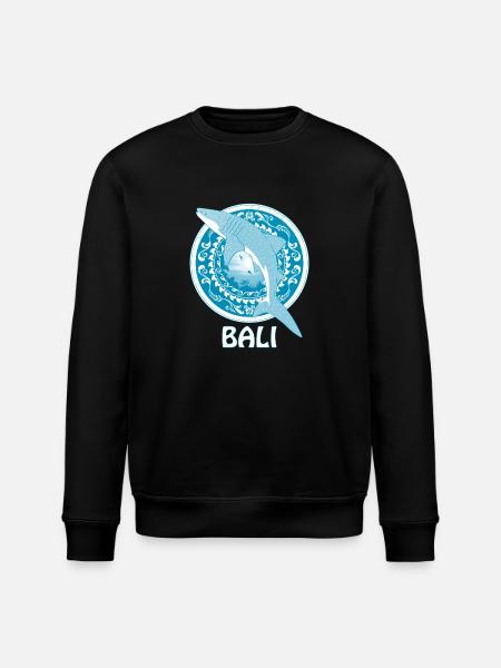Whale Shark Bali Indonesia - Stanley/Stella ROLLER Unisex Organic Sweatshirt - black