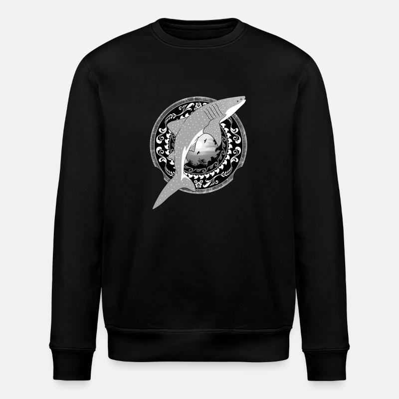 Requin-baleine hawaïen - Sweat bio ROLLER Stanley/Stella Unisexe - noir