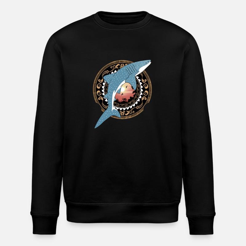 Requin-baleine hawaïen - Sweat bio ROLLER Stanley/Stella Unisexe - noir