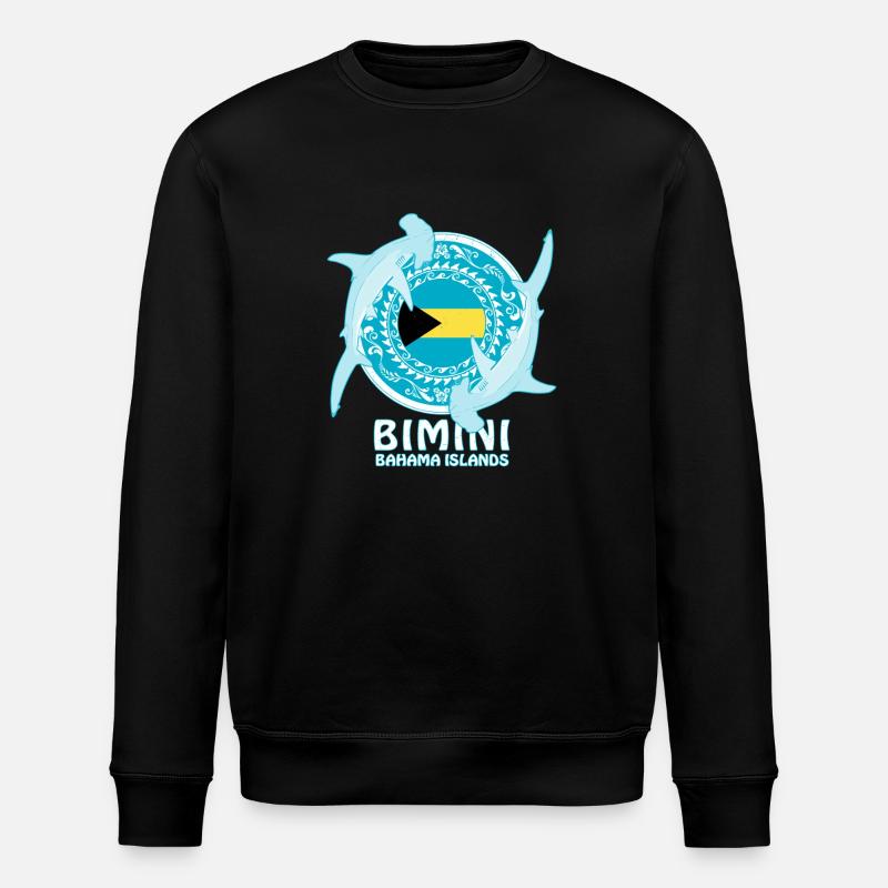 Bimini hammerhead shark - Stanley/Stella ROLLER Unisex Organic Sweatshirt - black